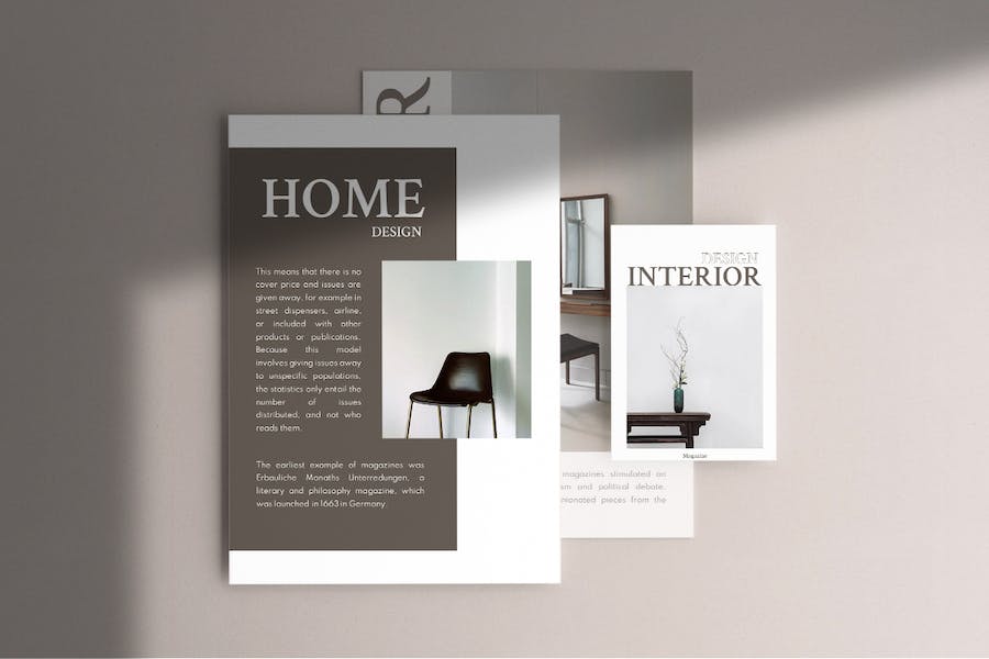 室内设计家具杂志PPT模板 - 顶尖PPT