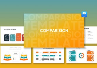 数据比较信息图形keynote模板 - 顶尖PPT