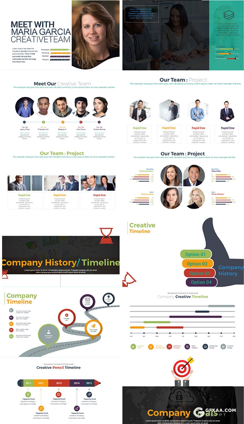 413页国外高端商务多用途创意图形PPT模板 20种主题配色3种尺寸300种预制XML配色文件 - 顶尖PPT
