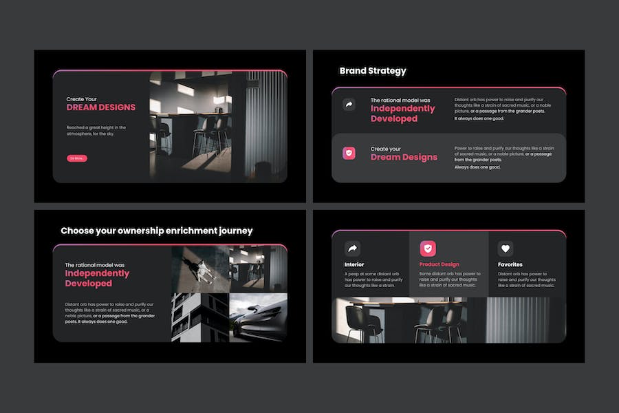 黑色系极简工作计划总结keynote模板 - 顶尖PPT