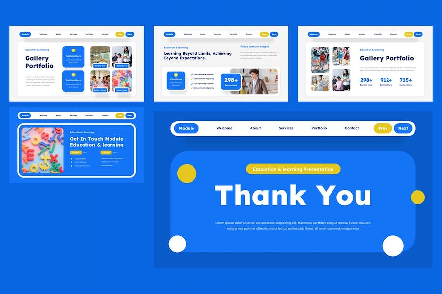 教育培训单元学习课程PPT模板 - 顶尖PPT