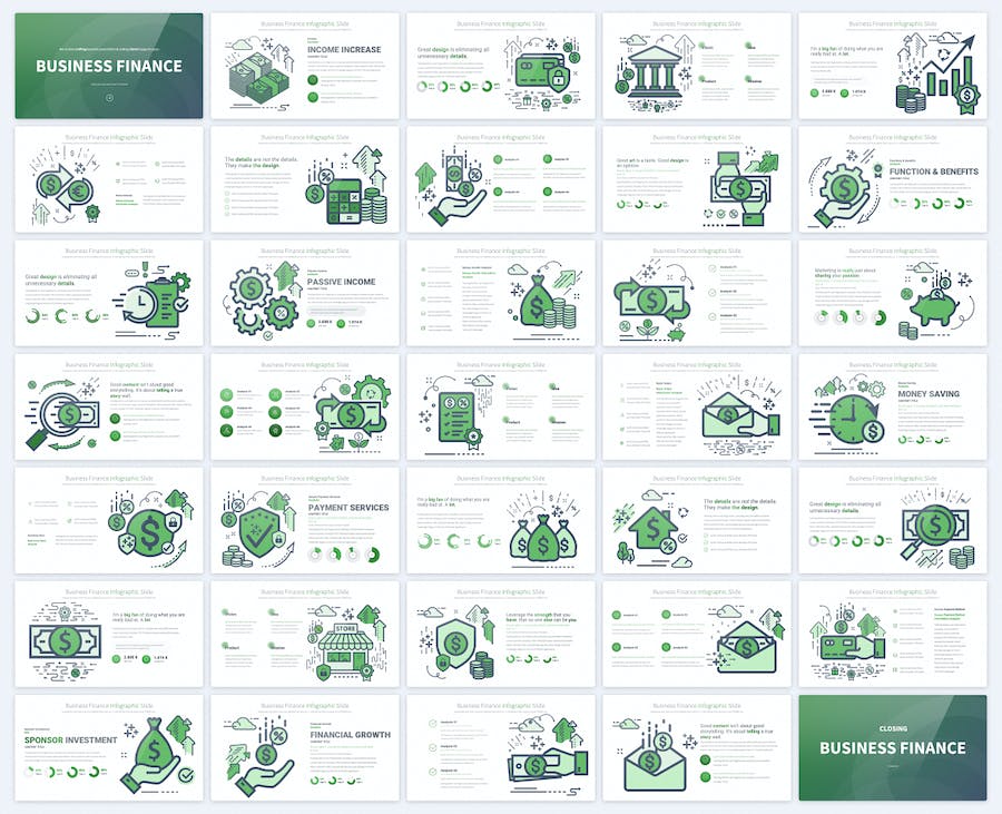 创意商务金融主题演讲信息图表keynote模板 - 顶尖PPT