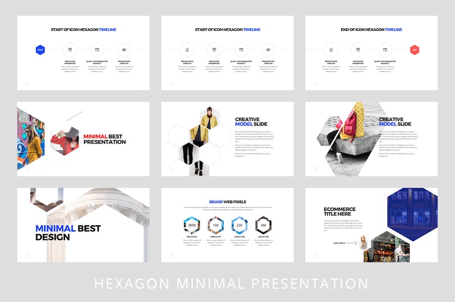 几何创意设计展示Keynote模板 - 顶尖PPT