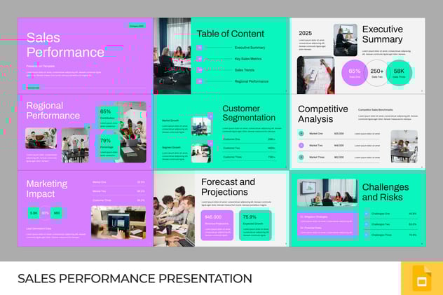 销售业绩报告分析PPT模板 - 顶尖PPT
