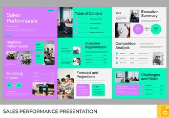 销售业绩报告分析PPT模板 - 顶尖PPT