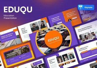 在线教育培训课程教学平台Keynote模板 - 顶尖PPT