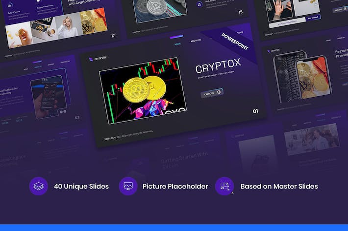 加密货币项目介绍知识科普市场分析PPT模板 - 顶尖PPT