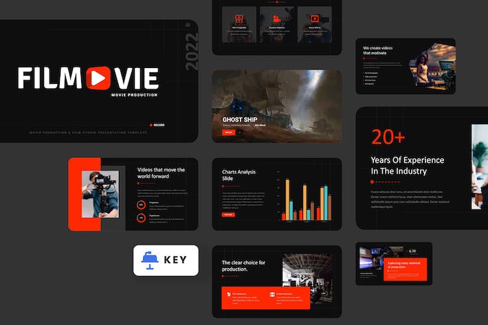 电影制作工作室行业分析keynote模板 - 顶尖PPT