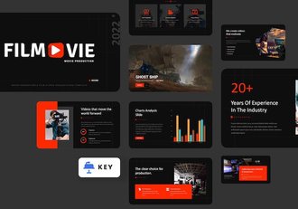 电影制作工作室行业分析keynote模板 - 顶尖PPT