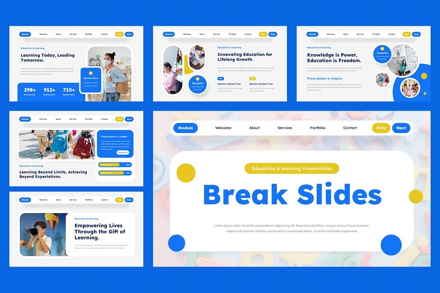 教育培训单元学习课程PPT模板 - 顶尖PPT