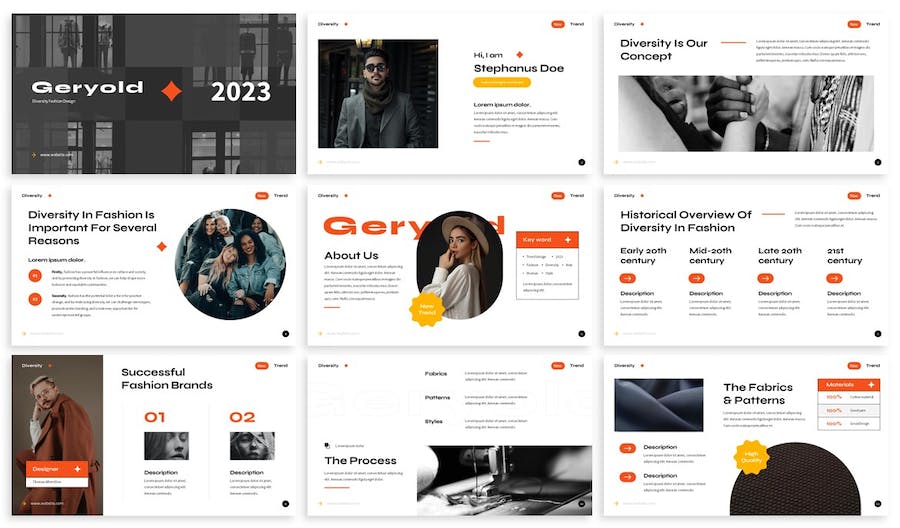 时尚服装品牌推广展示PPT模板 - 顶尖PPT