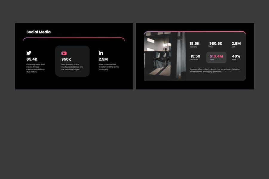 黑色系极简工作计划总结keynote模板 - 顶尖PPT