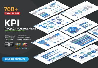 KPI性能指标商业融资报告Keynote模板 - 顶尖PPT
