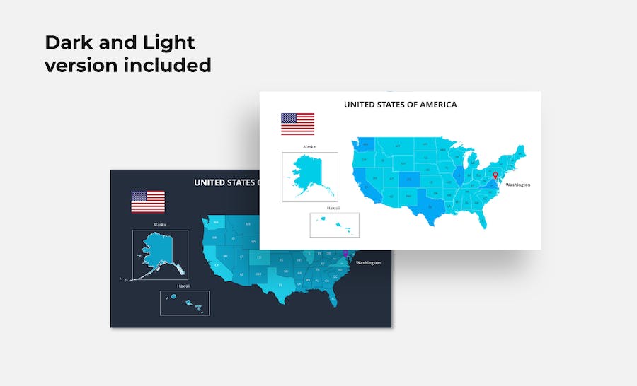 北美各个国家地图keynote模板 - 顶尖PPT