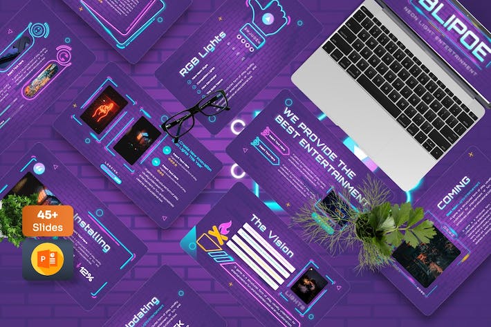 科技创新亮色技术展示方案PPT模板 - 顶尖PPT