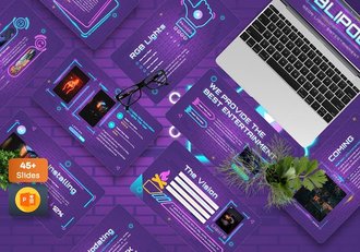 科技创新亮色技术展示方案PPT模板 - 顶尖PPT