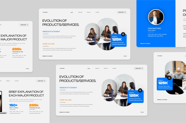 现代极简风格商务演示汇报PPT模板 - 顶尖PPT