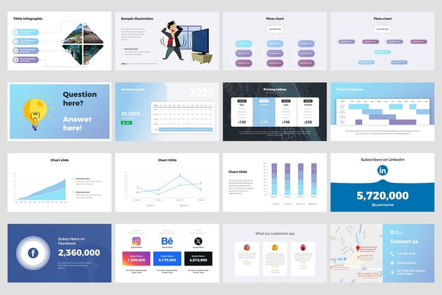 公司创意信息图形图表世界地图keynote模板 - 顶尖PPT