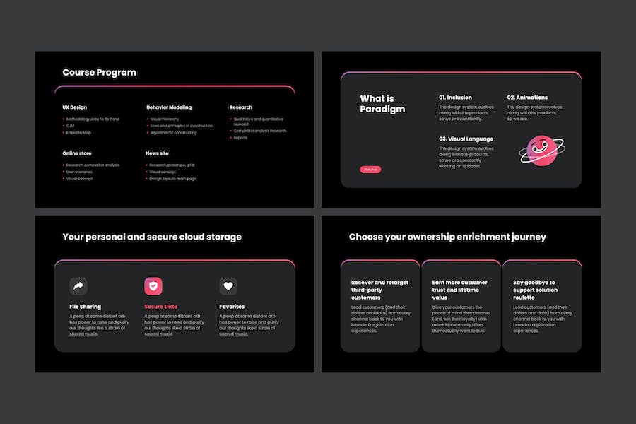 黑色系极简工作计划总结keynote模板 - 顶尖PPT