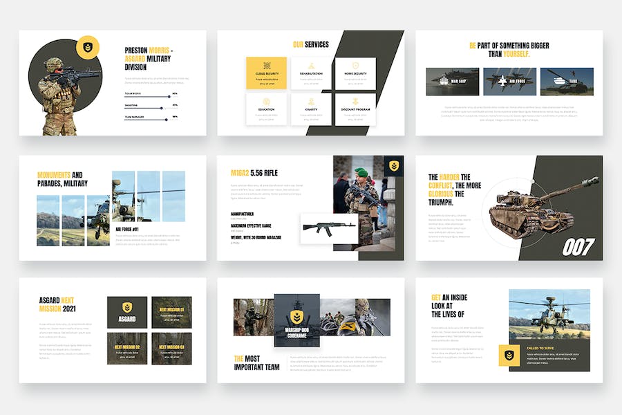 军队主题文化内容展示Keynote模板 - 顶尖PPT