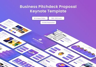 大气渐变色商业计划企业合作建议书企业介绍商务通用keynote模板 - 顶尖PPT