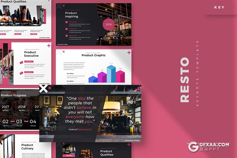 30页5种配色欧美商务风格keynote模板 - 顶尖PPT