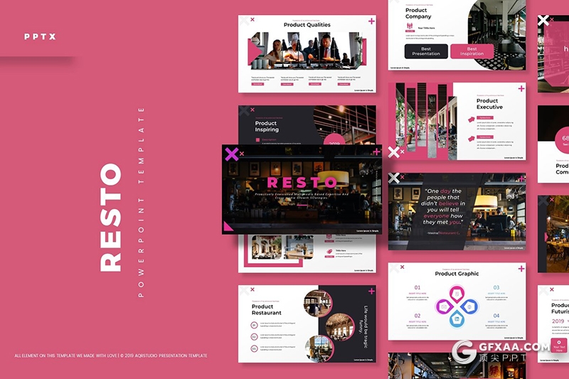 30页5种配色欧美商务风格ppt模板 - 顶尖PPT