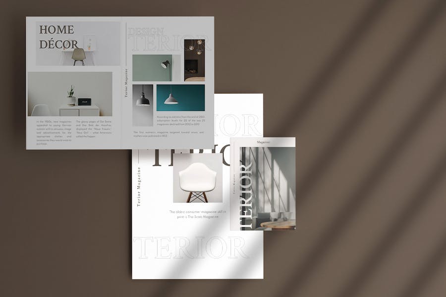 室内设计家具杂志PPT模板 - 顶尖PPT