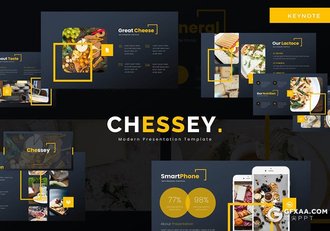 30页西式餐饮美食介绍展示keynote模板 5种配色主题 - 顶尖PPT