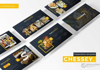 30页西式餐饮美食介绍展示ppt模板 5种配色主题 - 顶尖PPT