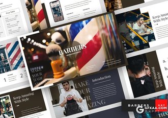 36页时尚杂志风格发型设计展示介绍ppt模板 - 顶尖PPT