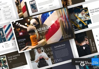 36页时尚杂志风格发型设计展示介绍keynote模板 - 顶尖PPT