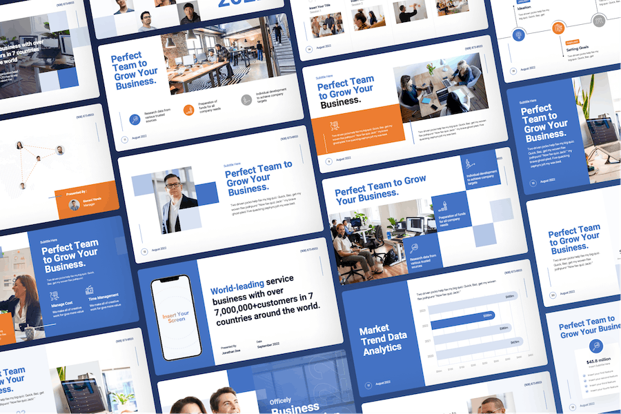 商务风格办公合作PPT模板 - 顶尖PPT