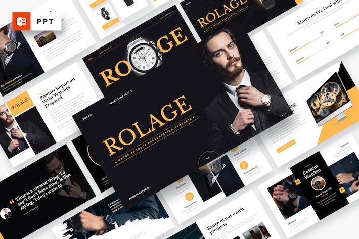 手表产品宣传展示PPT模板 - 顶尖PPT