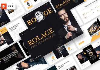 手表产品宣传展示PPT模板 - 顶尖PPT