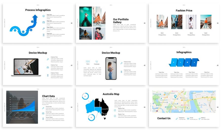 蓝色简约商务企业宣传PPT模板 - 顶尖PPT