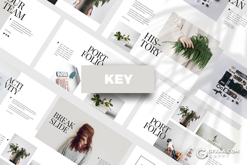 30页欧美简约文艺小清新风格keynote模板 - 顶尖PPT