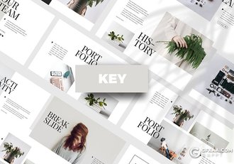 30页欧美简约文艺小清新风格keynote模板 - 顶尖PPT