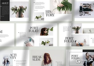 30页欧美简约文艺小清新风格ppt模板 - 顶尖PPT