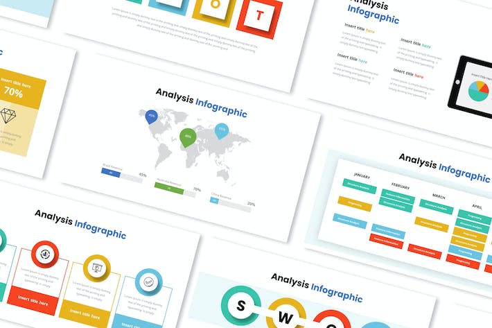 swot数据分析信息图PPT模板 - 顶尖PPT