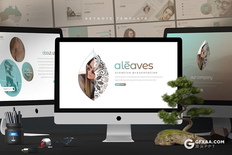 30页5种配色企业团队人员介绍keynote模板 - 顶尖PPT