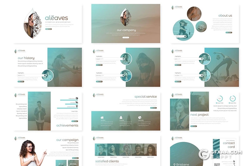 30页5种配色企业团队人员介绍ppt模板 - 顶尖PPT