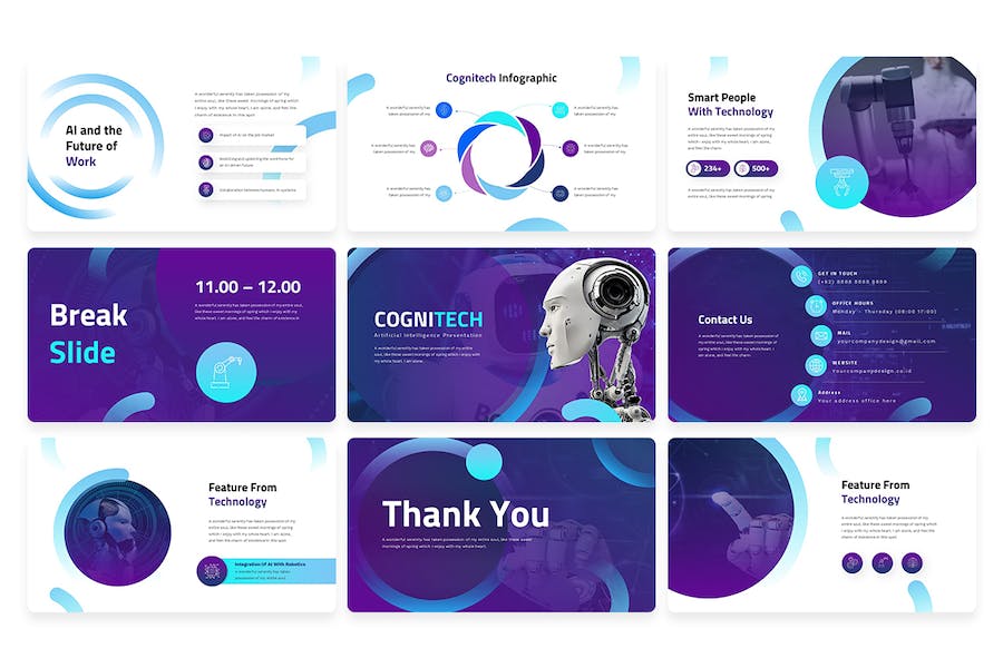 认知技术人工智能方案Keynote模板 - 顶尖PPT