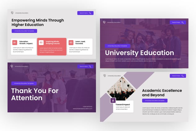 大学教育培训课程展示PPT模板 - 顶尖PPT