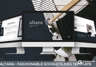 30页简约时尚风格服装设计展示Google slides模板 - 顶尖PPT