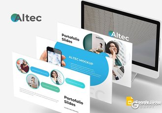 30页5种配色欧美企业年终工作汇报Google slides模板 - 顶尖PPT