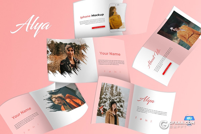 30页国外美妆服饰行业分析统计keynote模板5种主题配色 - 顶尖PPT