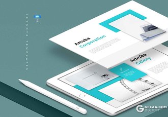 30页5种配色商务年终工作总结汇报keynote模板 - 顶尖PPT