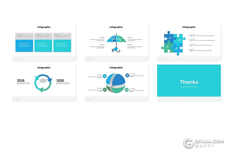 30页5种配色商务年终工作总结汇报Google slides模板 - 顶尖PPT