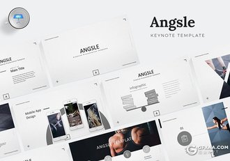 30页国外扁平化商务年终工作汇报keynote模板 5种主题配色 - 顶尖PPT